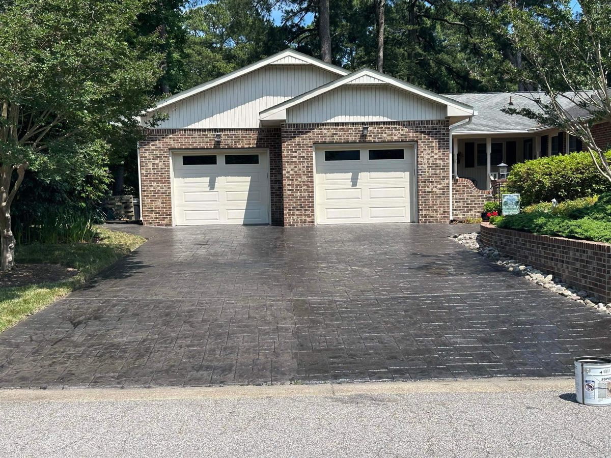 Patio Design & Installation for Contemporary Concrete Construction in Virginia Beach, VA