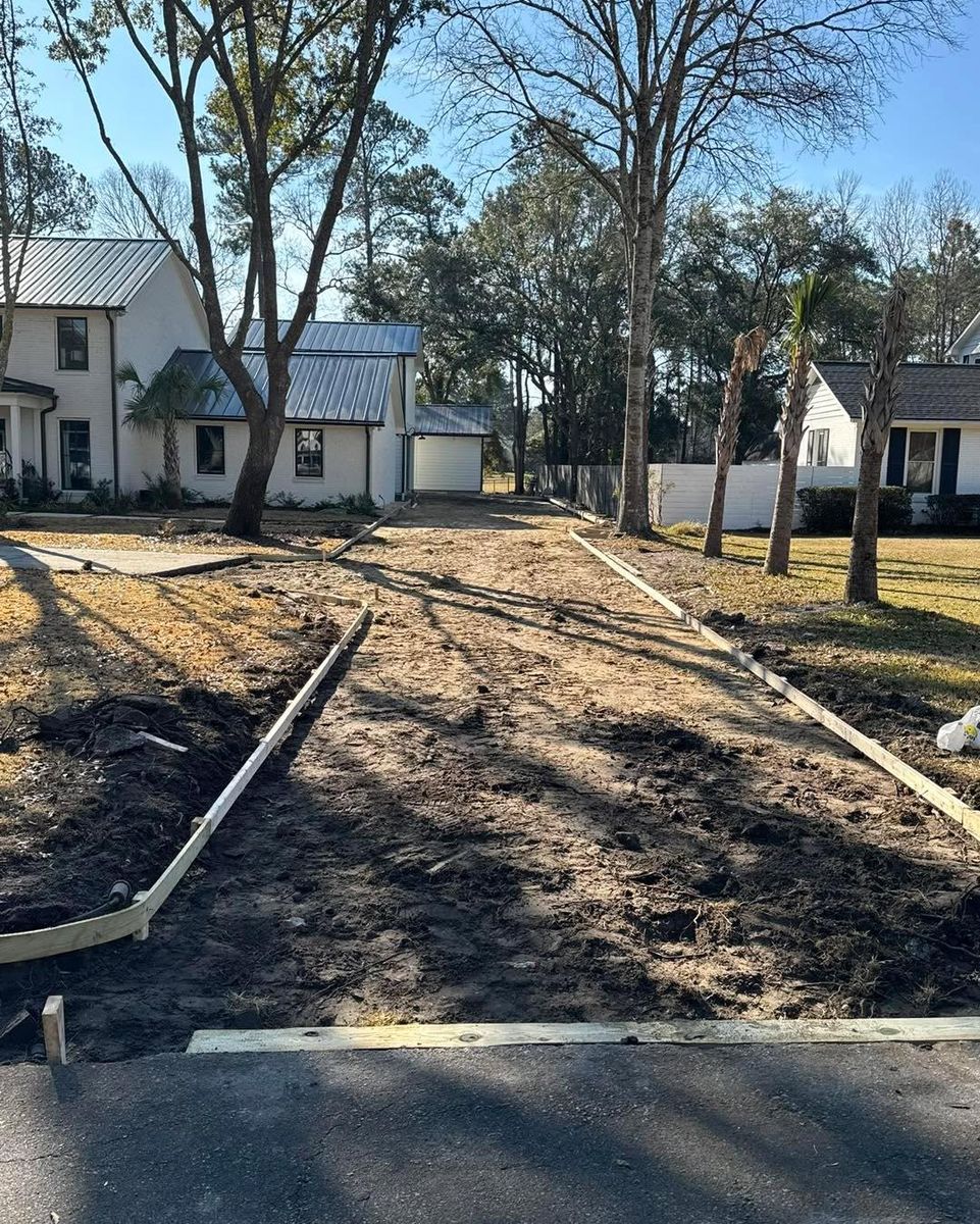 Sidewalk Installation for A&J Martinez Concrete in Charleston, SC