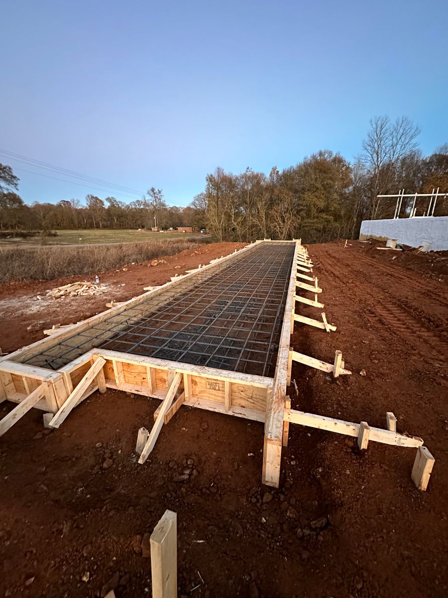 Rebar installation for J & Son Construction LLC in Forest City, NC