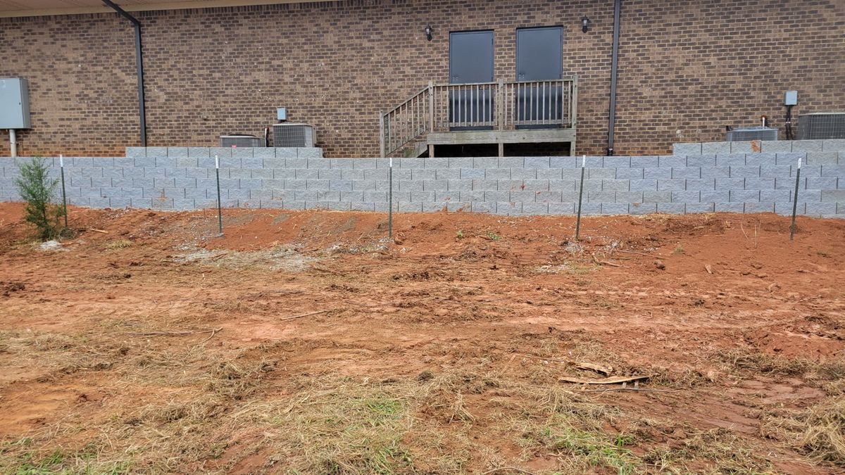 Retaining Wall Construction for AJC Lawn Care, LLC in Atlanta, Georgia