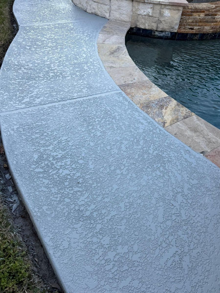 Pool & Patio Restoration for Texas Curb N Borders in Houston, TX