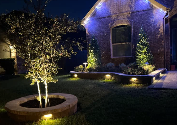 Landscape Lighting for Atlas Land Design in Creekside Park, TX