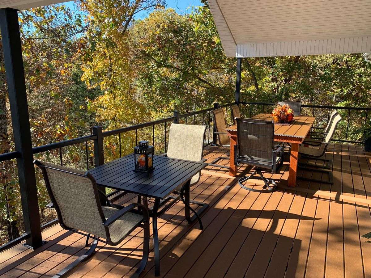 Custom Deck Construction for Ozark Deck Company in  Rogers, Arkansas