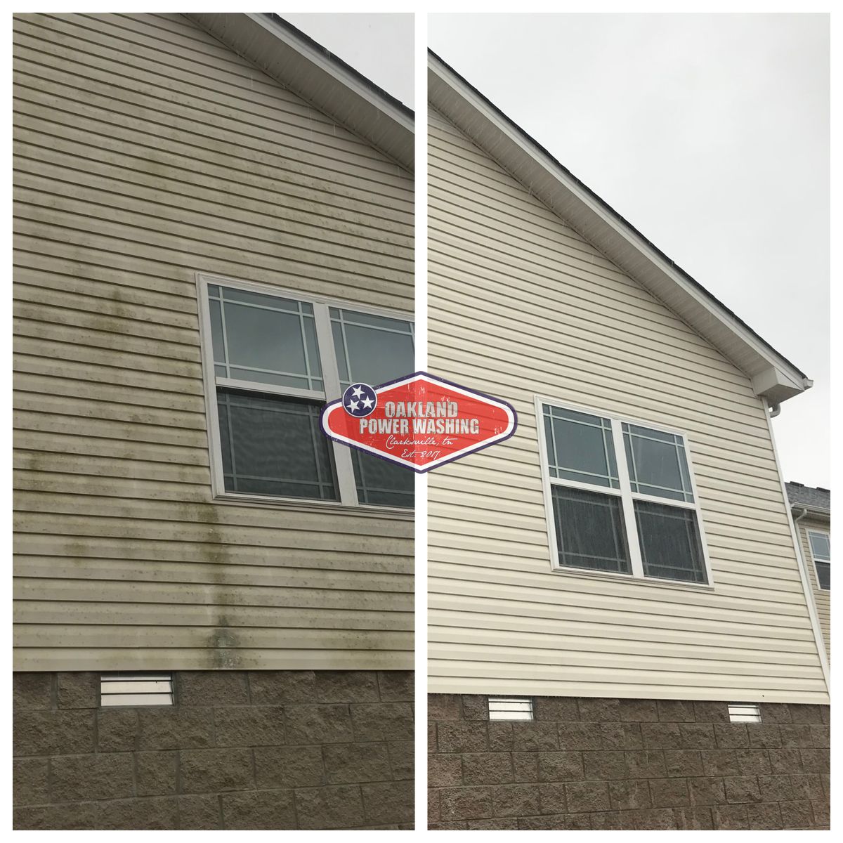 House and Roof Softwash for Oakland Power Washing in Clarksville, TN