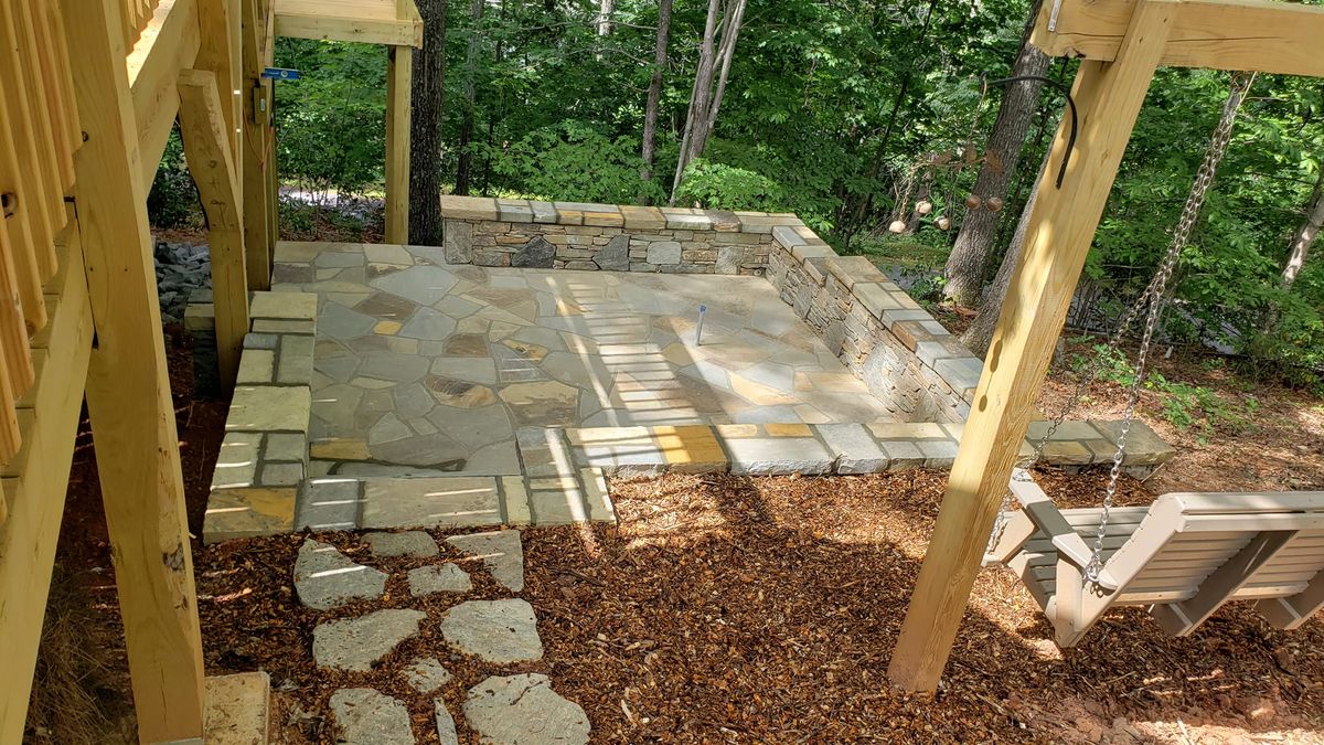 flagstone stone work for Acosta's Stone Work in Henderson, NC