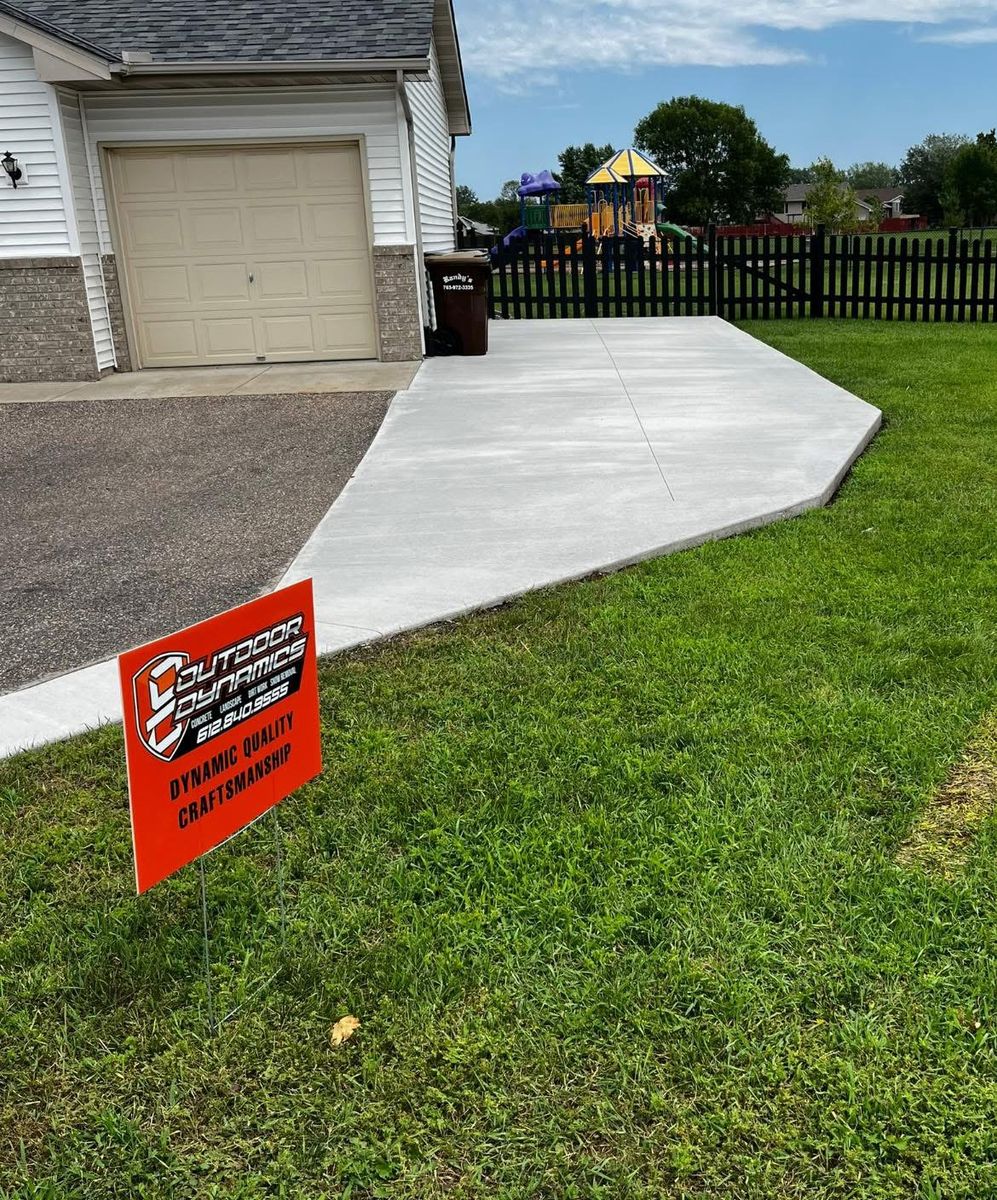 Concrete Driveway & Aprons for Outdoor Dynamics LLC in Sherburne County, MN