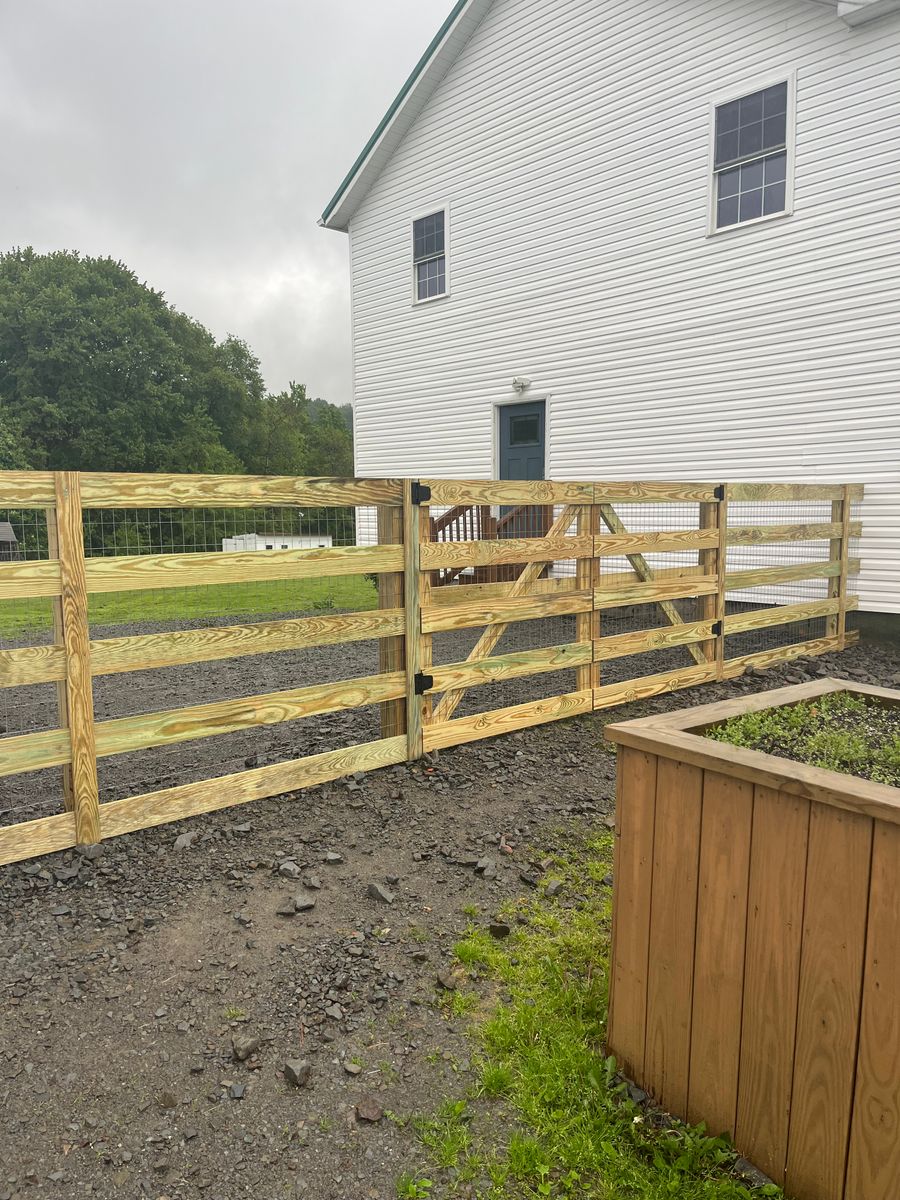 Fence Installation for Wood Home Creations in Carbondale, PA