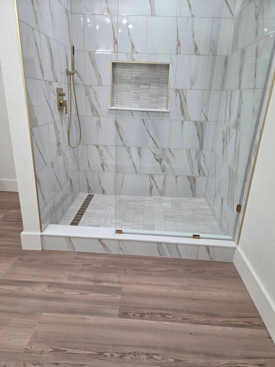 Tile Shower for D&J Custom Floors in Nederland, TX