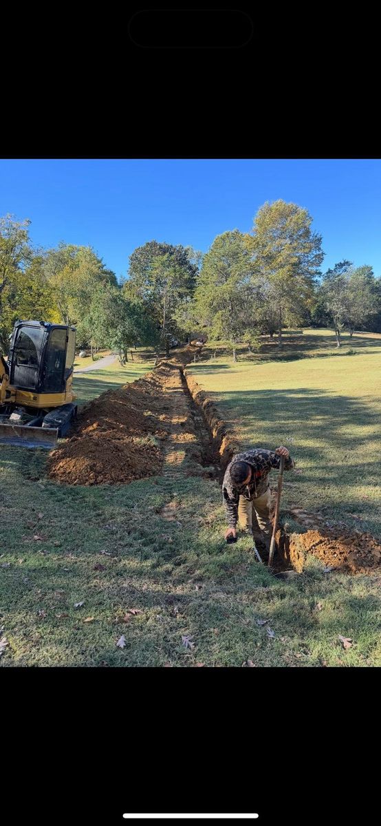 Trenching for Phillips Construction and Excavating in Seymour, TN