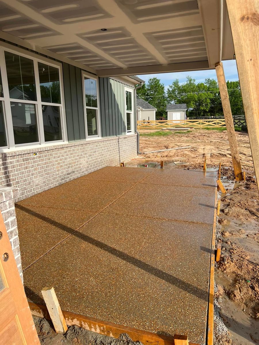 Stamped Concrete Installation for Sam's Concrete & Masonry in Hernando, MS