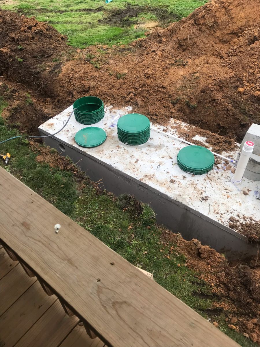 Septic Tank Installation for Troyer's Excavation in Monterey, TN