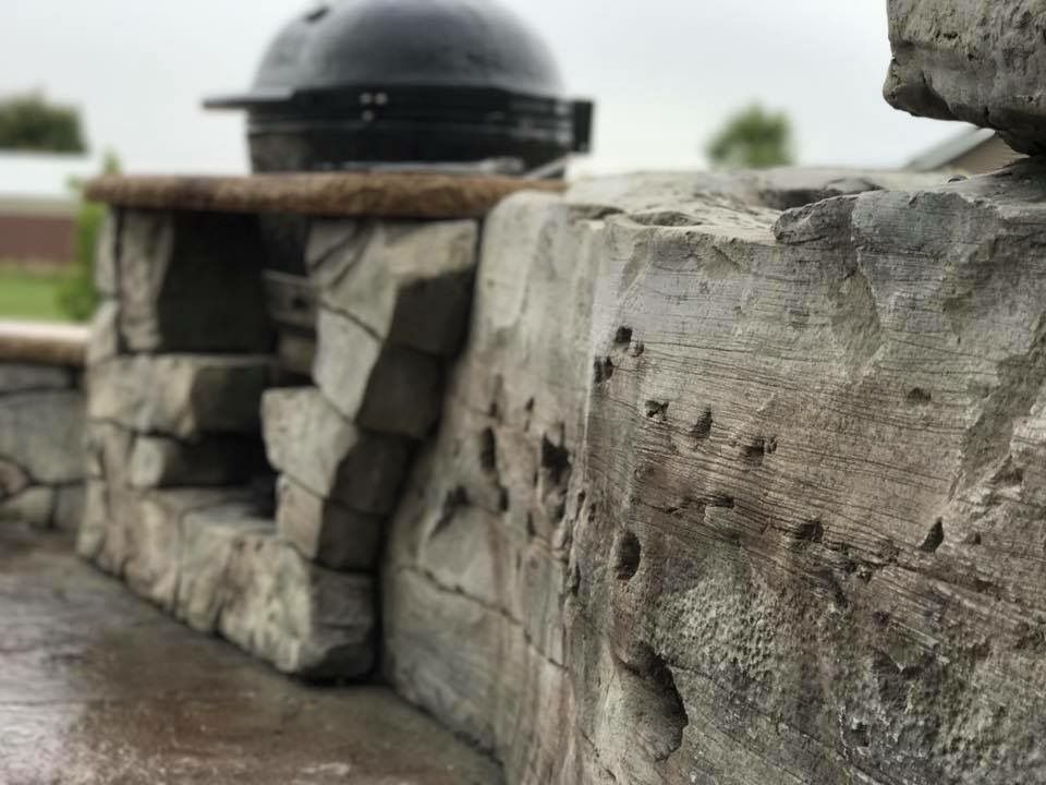 Custom Carved Concrete for Texas Curb N Borders in Houston, TX