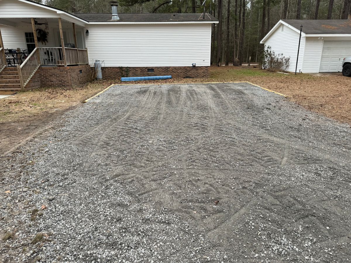Roadbeds and aggregate for Clean Acres LLC in Hartsville, SC