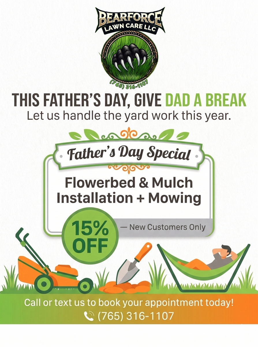 Flower Bed Maintenance for Bearforce Lawn Care LLC in Greenfield, IN