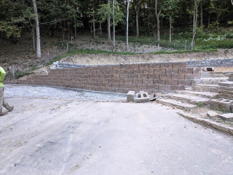 Retaining Wall Construction for Green Ventures Landscaping in Williamson County, TN