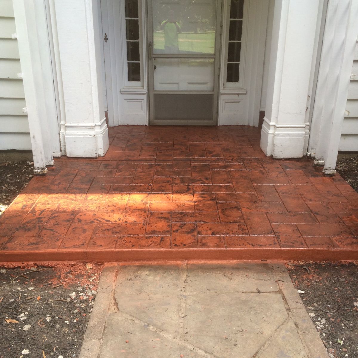 Stamped Concrete Installation for Lake Erie Companies in Grand River, OH