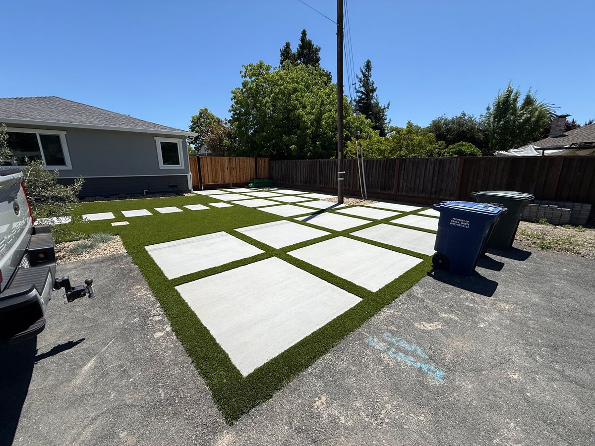 Hardscape Installation for Perry's Landscape Design in Saratoga, CA