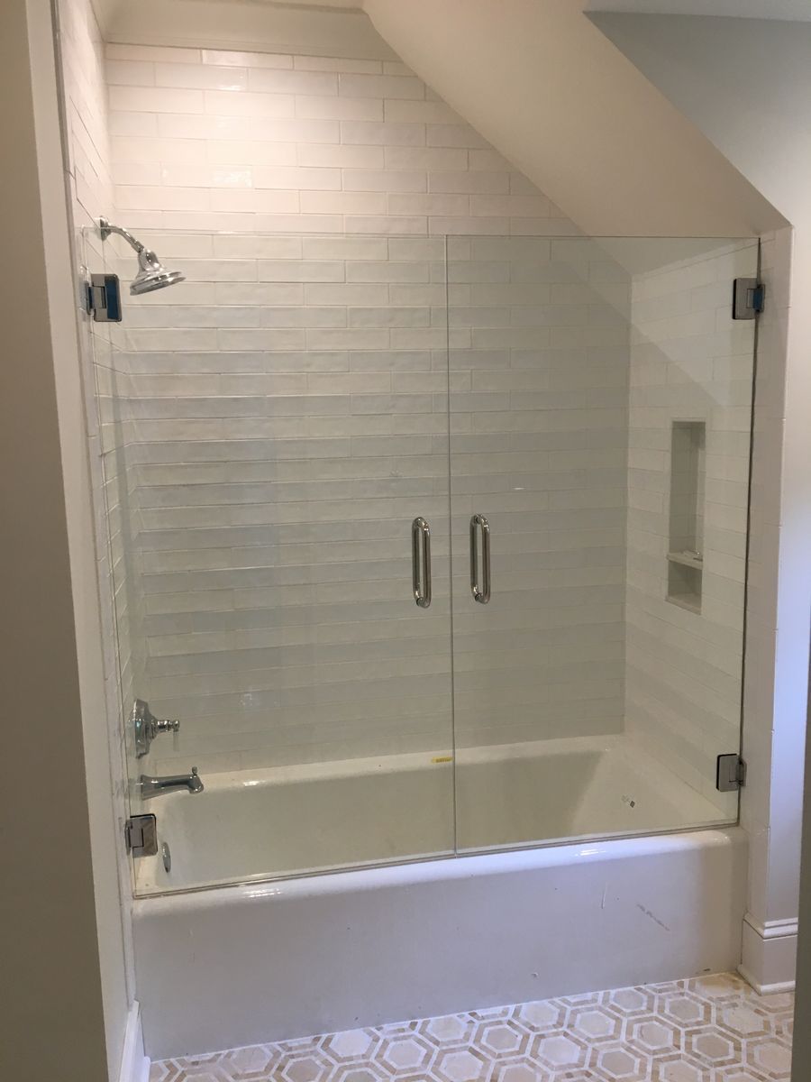 Frameless Shower Setup for Topline Glassworks in Kansas City, MO