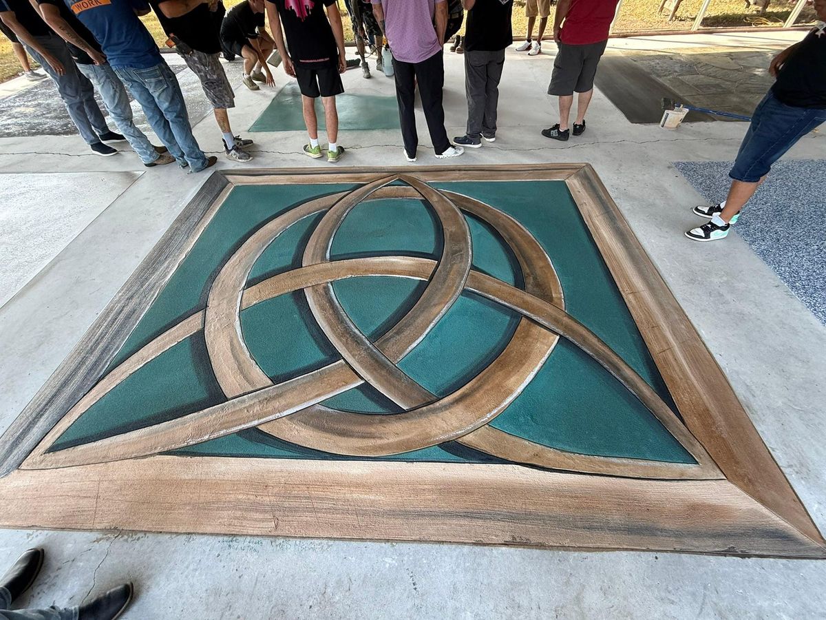 Full Depth Custom Carved Concrete for Whitfield Concrete Construction in Solsberry, IN