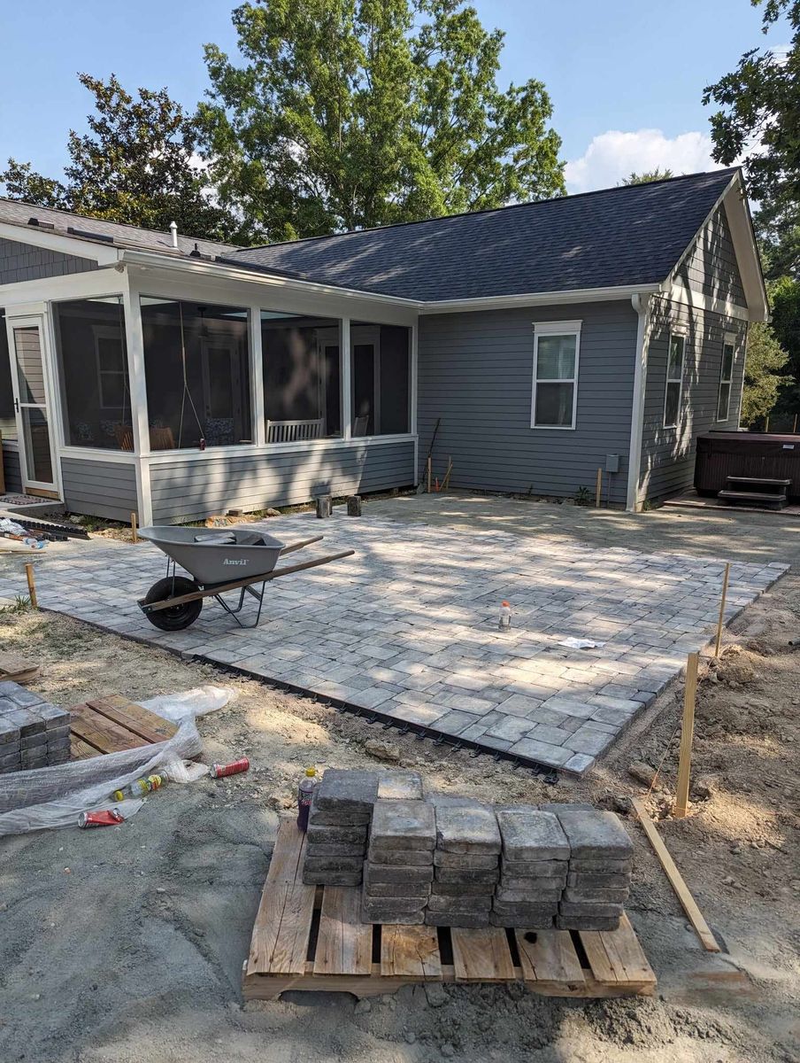 Patio Design & Installation for Burning it Concrete LLC in Raleigh, NC