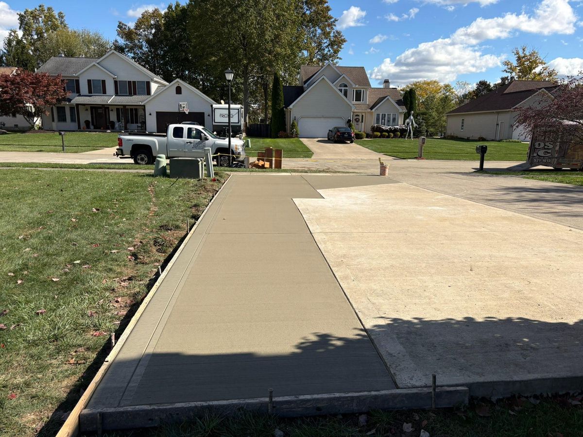 Driveway tear out and replacement for Concrete Pros, LLC in Lorain, OH