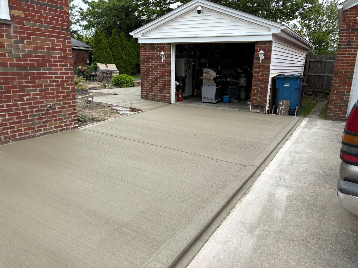 Driveway tear out and replacement for Concrete Pros, LLC in Lorain, OH