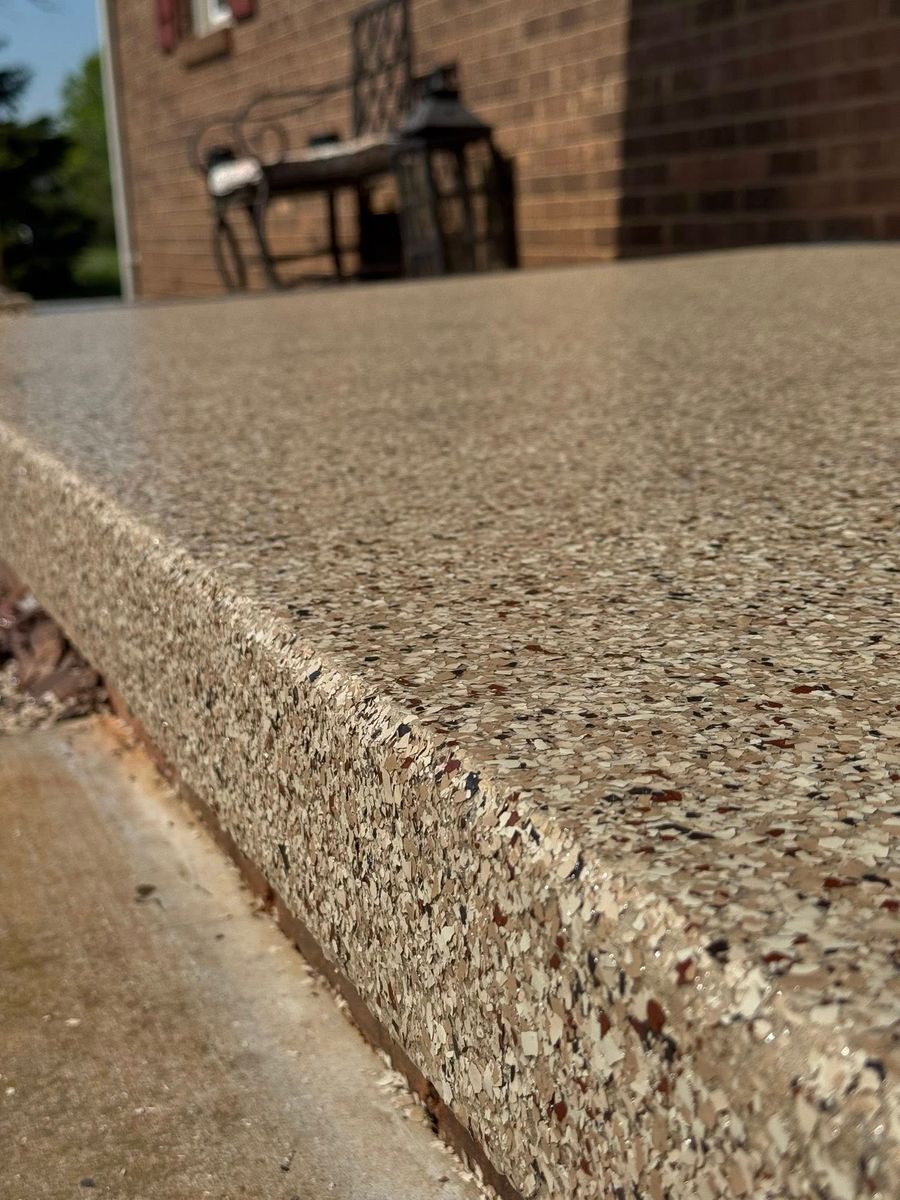 Polyaspartic Floor Coating for Mitchell’s Concrete Coatings in Taylorsville, NC