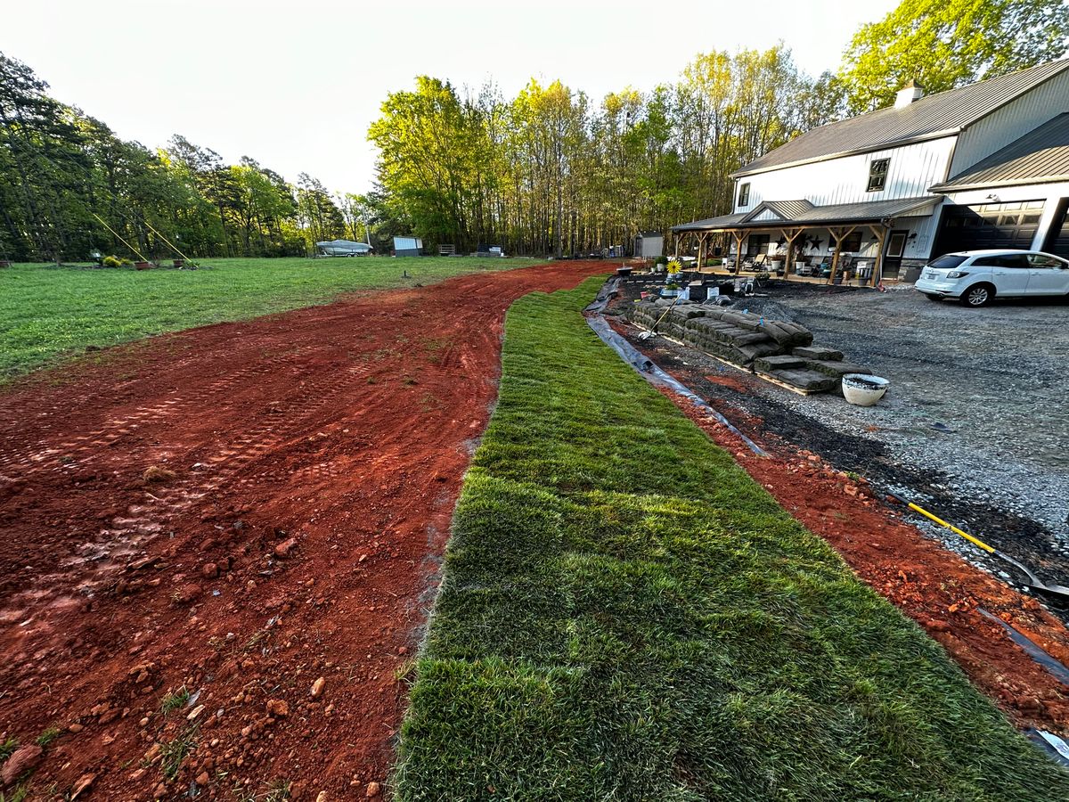 Sod Installation for Cisco Kid Landscaping Inc. in Lincolnton, NC