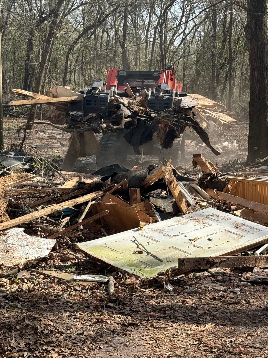 Structural Demolition for Family Roots Landworks and Debris Removal in Newberry, FL