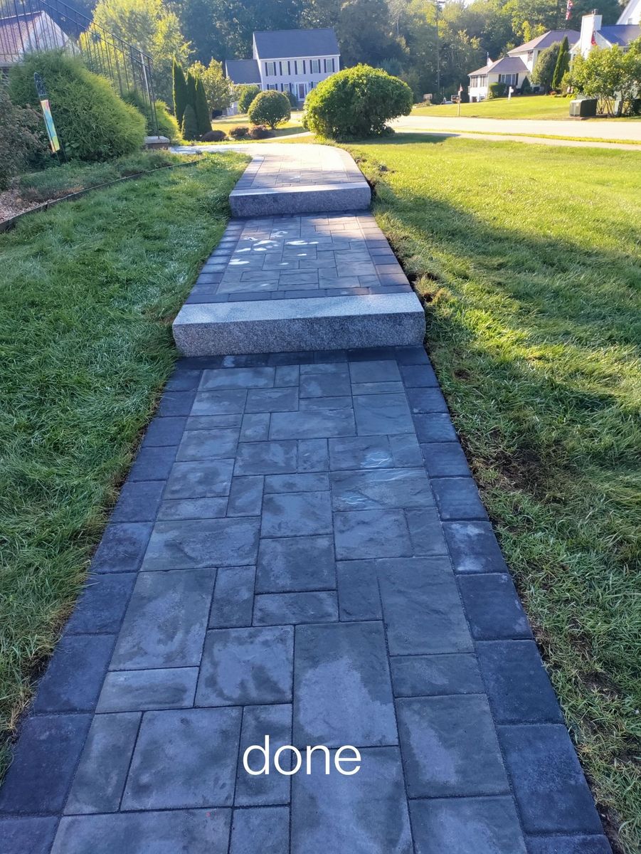 Step Installation for BC Landscaping Masonry in Amesbury, MA
