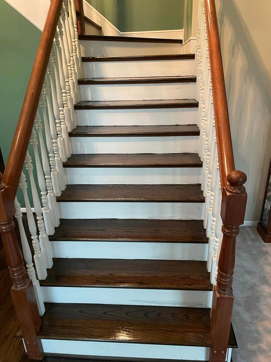 Stair Tread Refinish for Xcellent Flooring in Inkster, MI