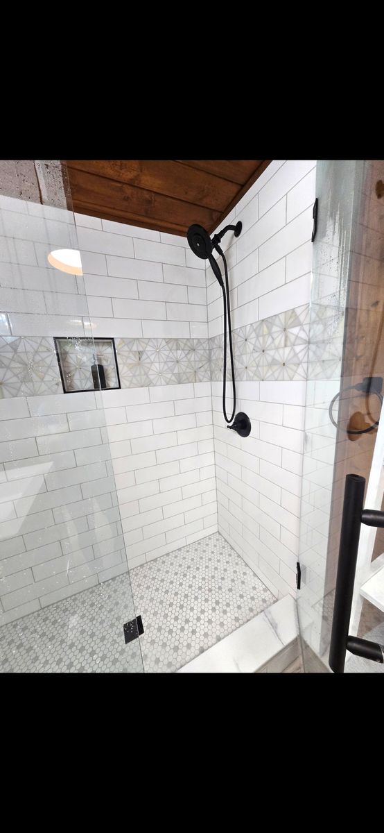 Custom Tiling for Kearns Construction in Cadillac, MI