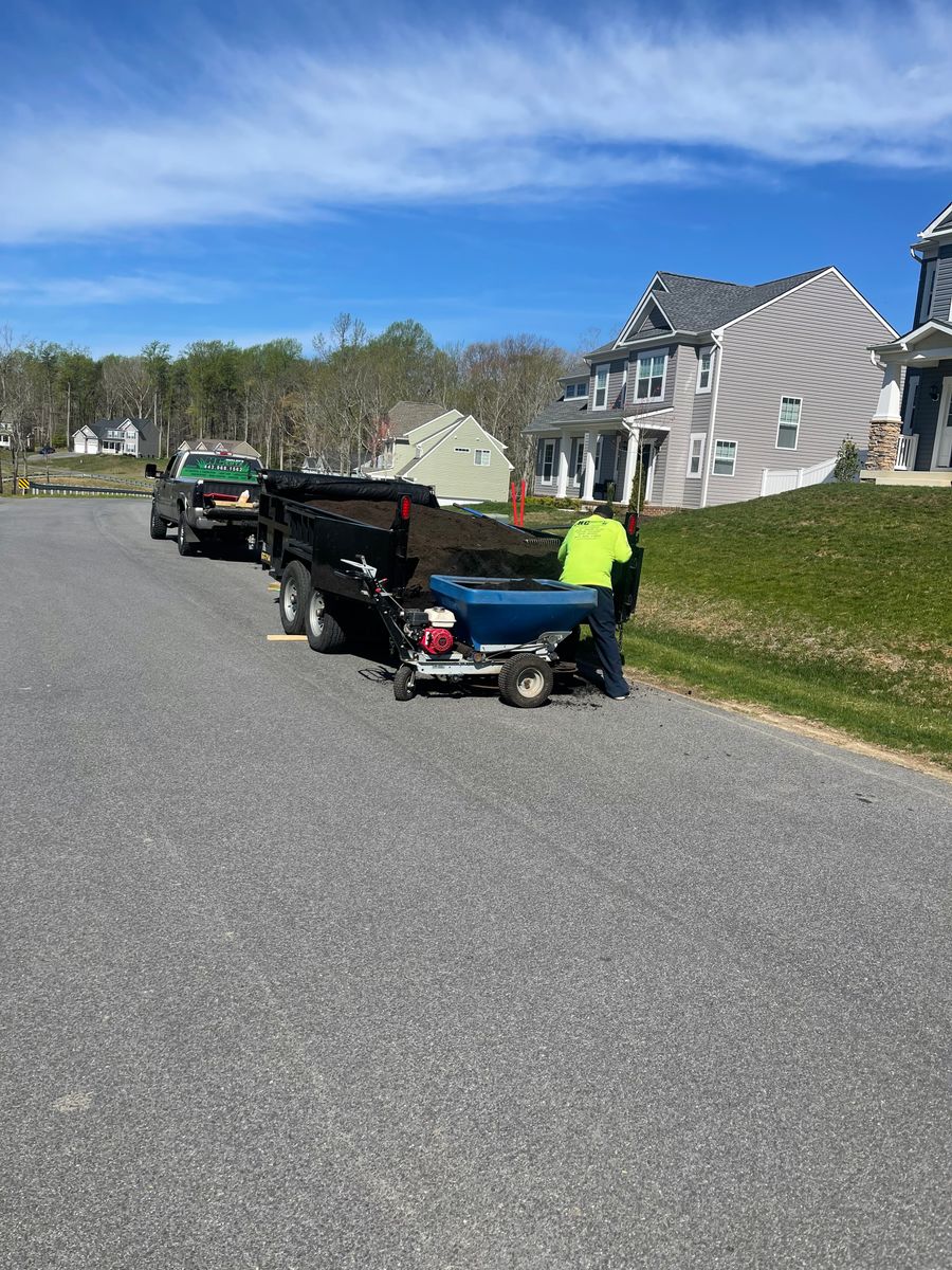 Aeration & Seeding for Hurley's Cutz in Saint Leonard, MD