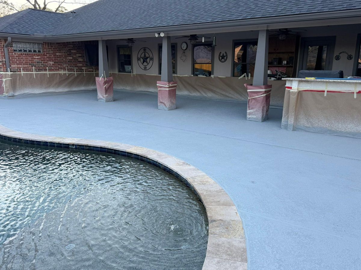 Pool & Patio Restoration for Texas Curb N Borders in Houston, TX