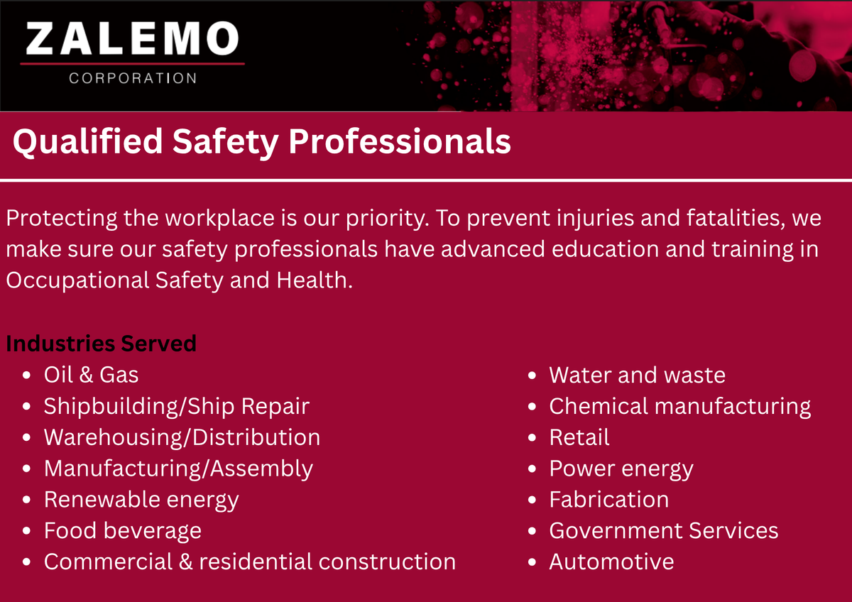 Safety Staffing for ZALEMO in Houston, TX