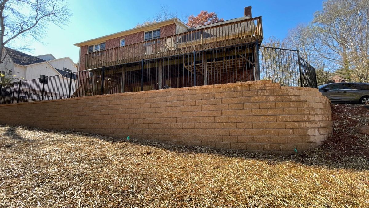 Retaining Wall Construction for CSS Renovations in Huntsville, AL