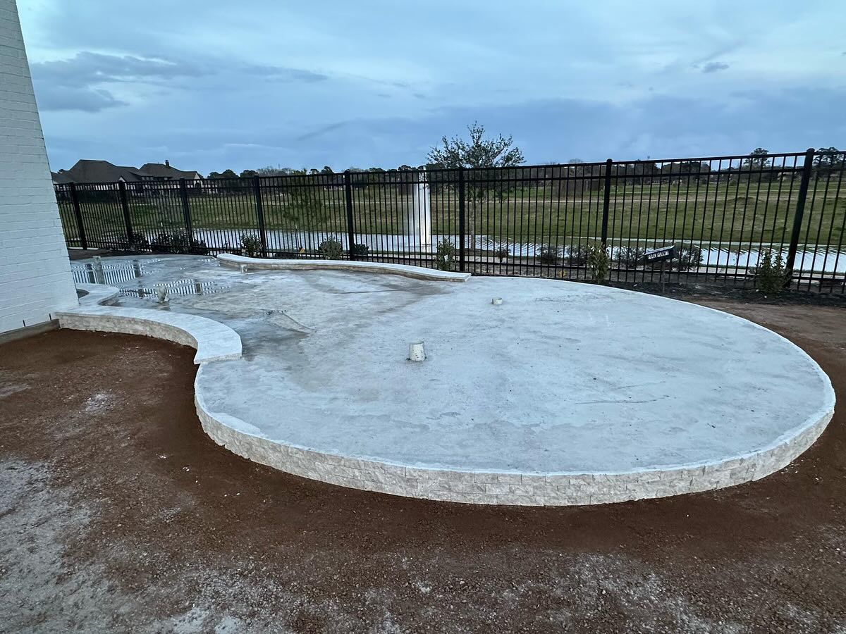 Custom Pool Construction for J & P Construction in Houston, TX