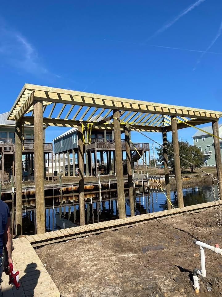 New Dock Construction for Coastal Marine Construction in Bay St. Louis, MS
