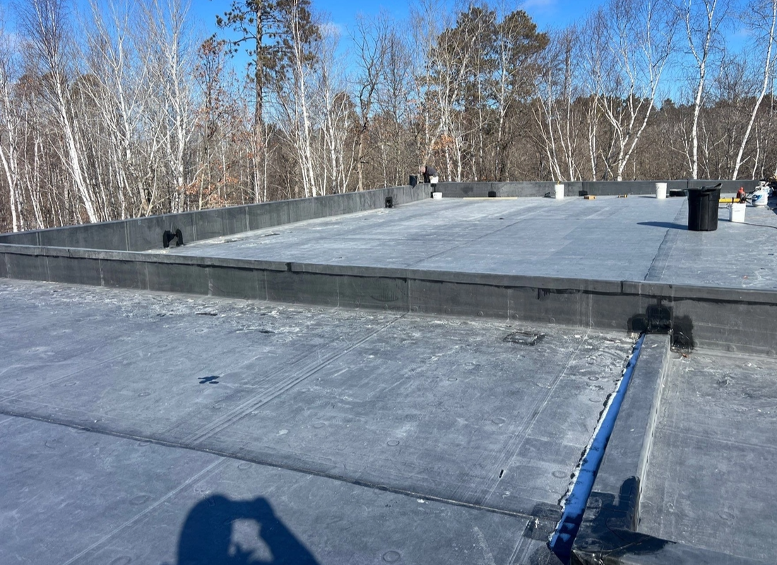 Low Slope rubber Roofing Installation for Patriot Roofing Plus LLC in Pequot Lakes, MN
