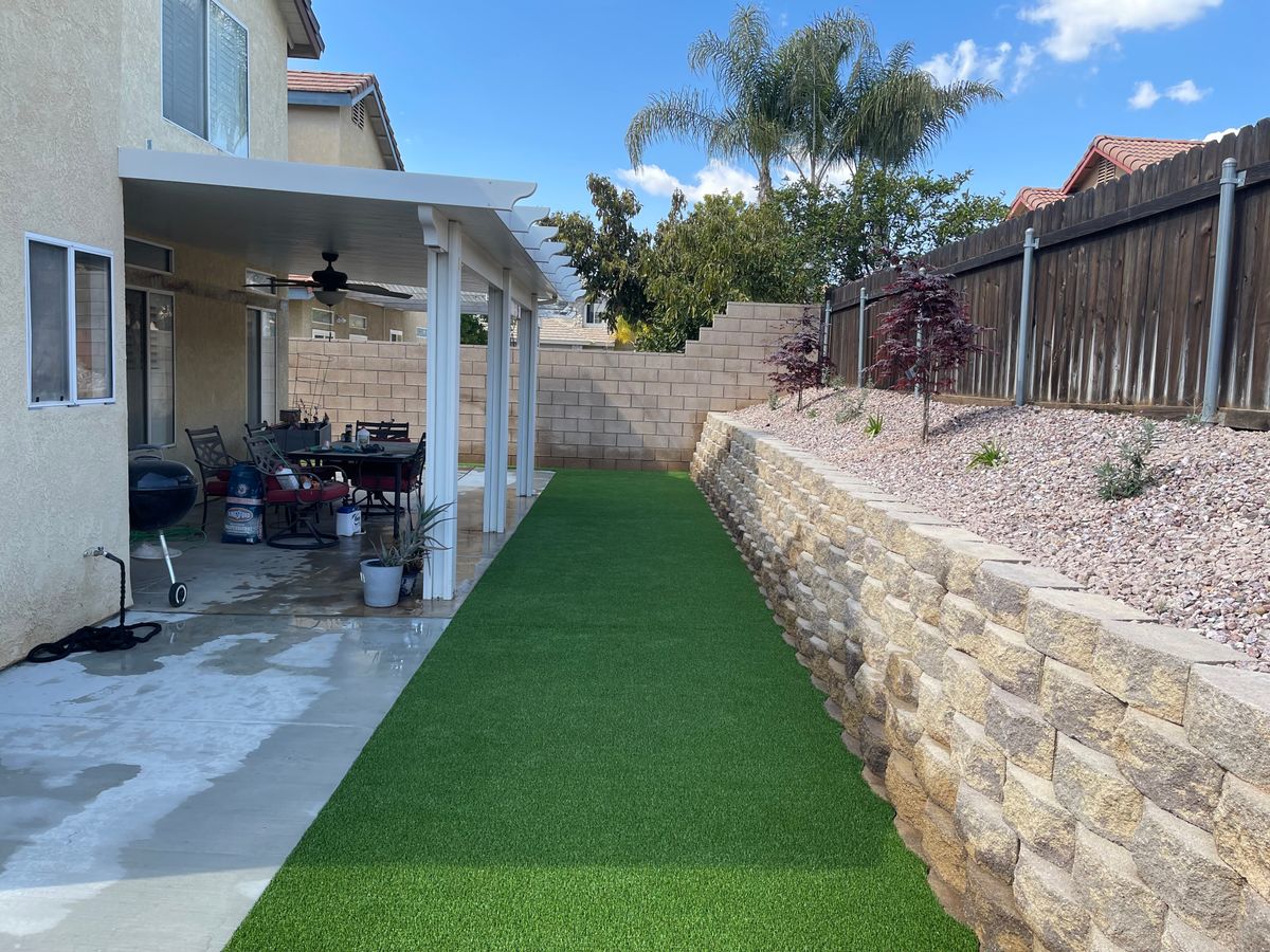 Artificial Turf Installation for Aidan Jade Landscaping in Riverside County, CA