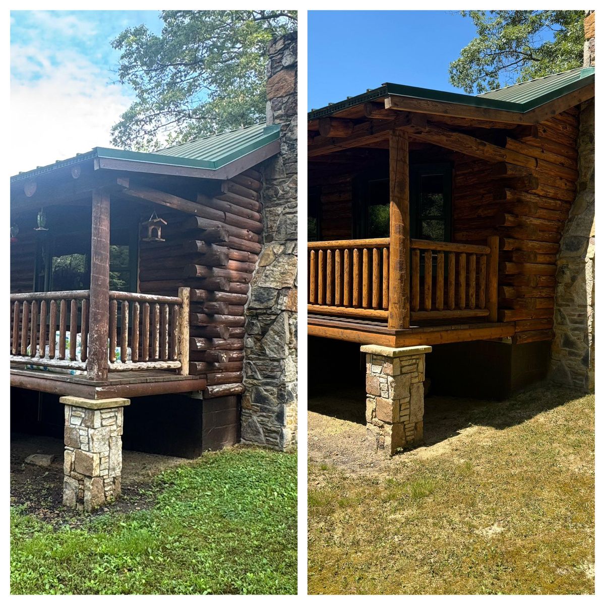 Wash & Stain for Artisan Log USA in Pittsburgh, PA