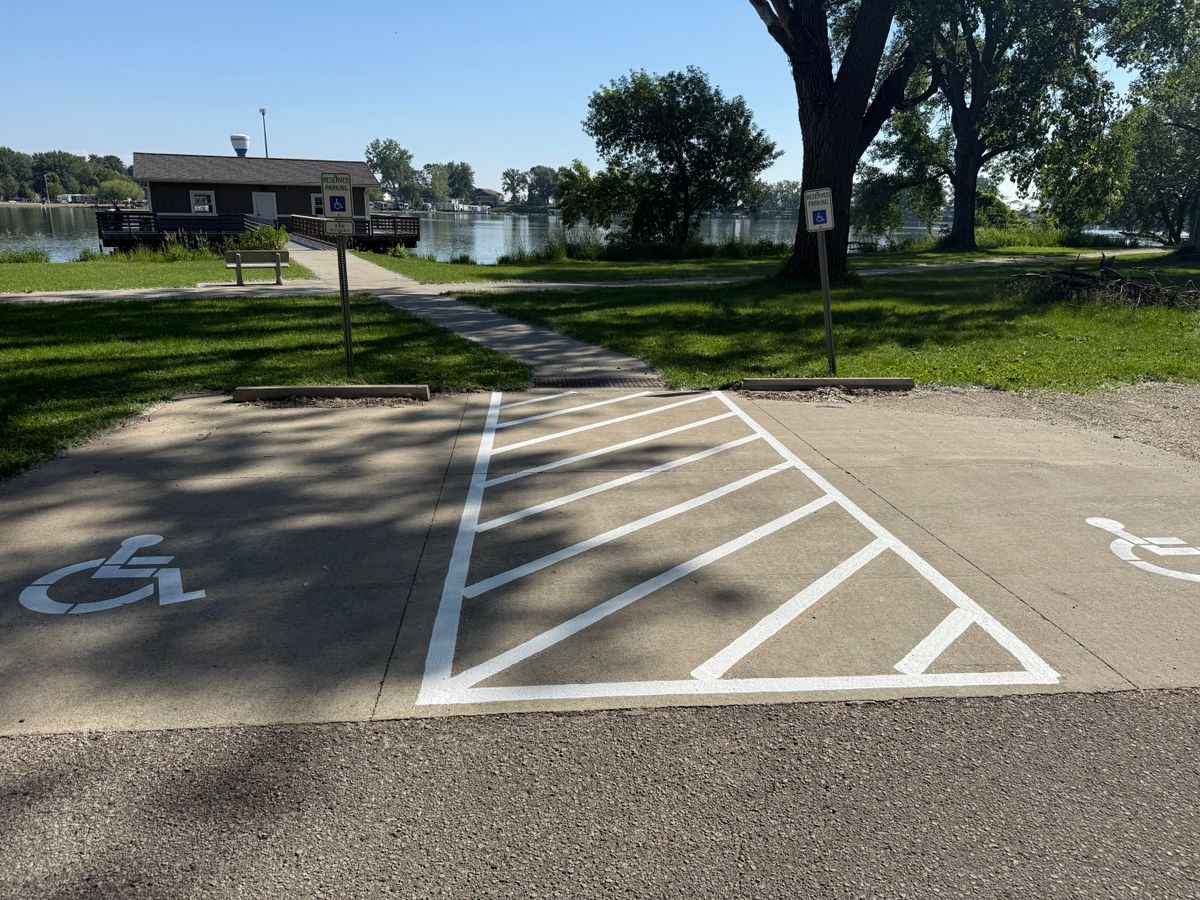 Line Striping for Midwest Line Striping LLC in Spirit Lake, IA