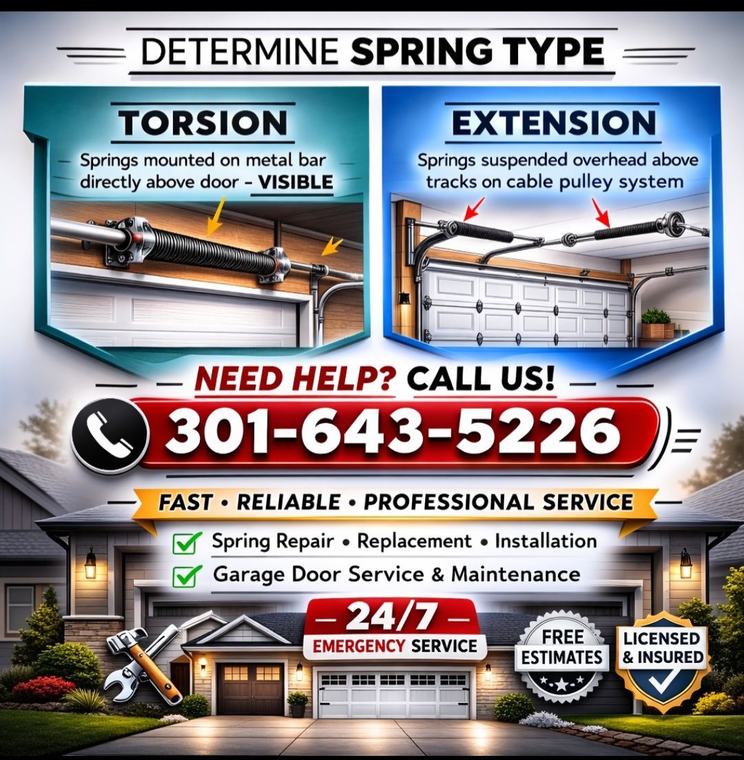 Spring Repair for JR Garage Door and Services in Charles County, MD