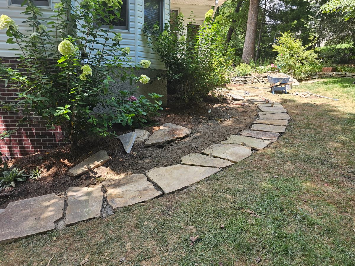 flagstone stone work for Acosta's Stone work in Hendersonville, NC