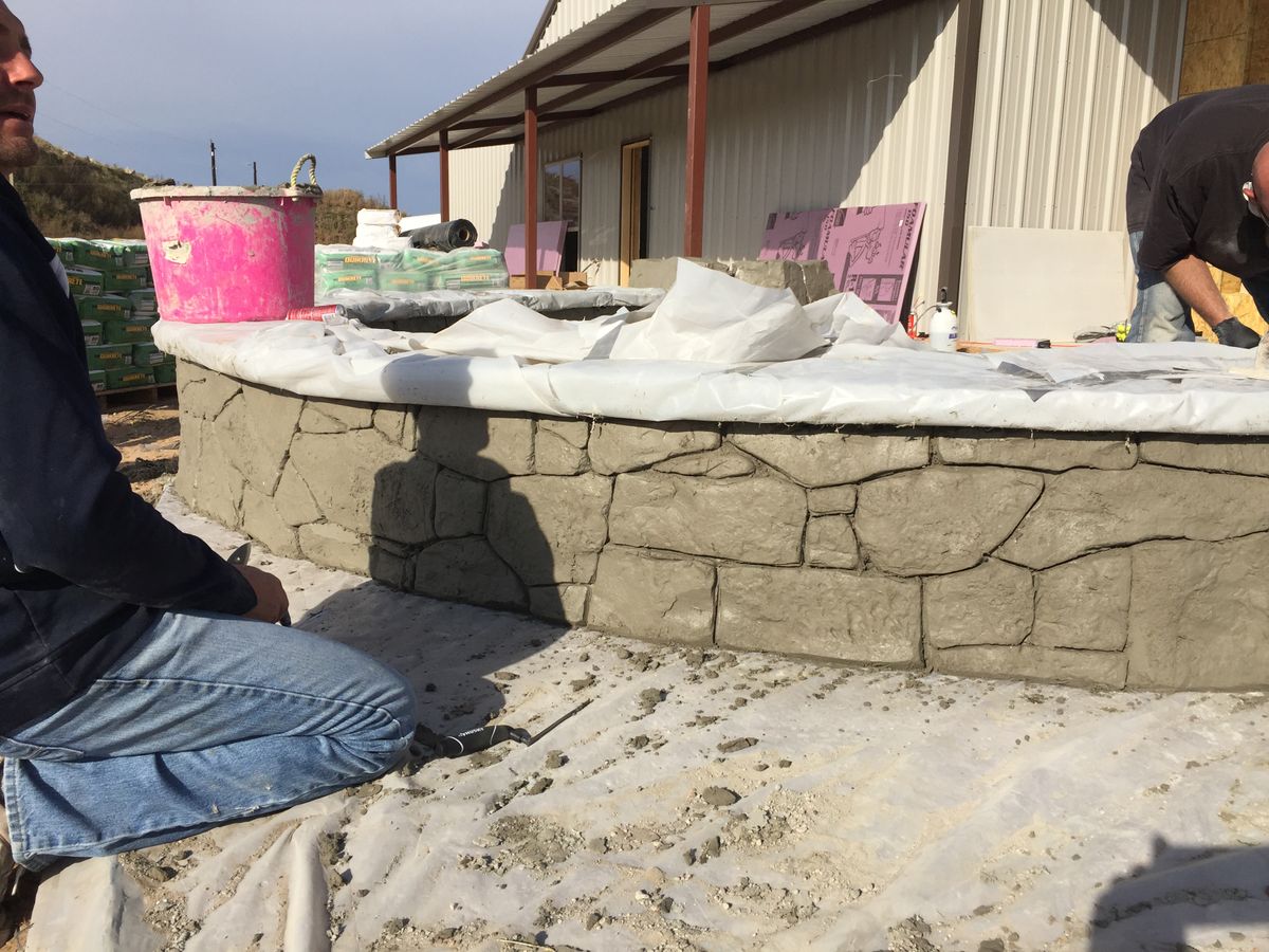 Custom Carved Concrete for Texas Curb N Borders in Houston, TX