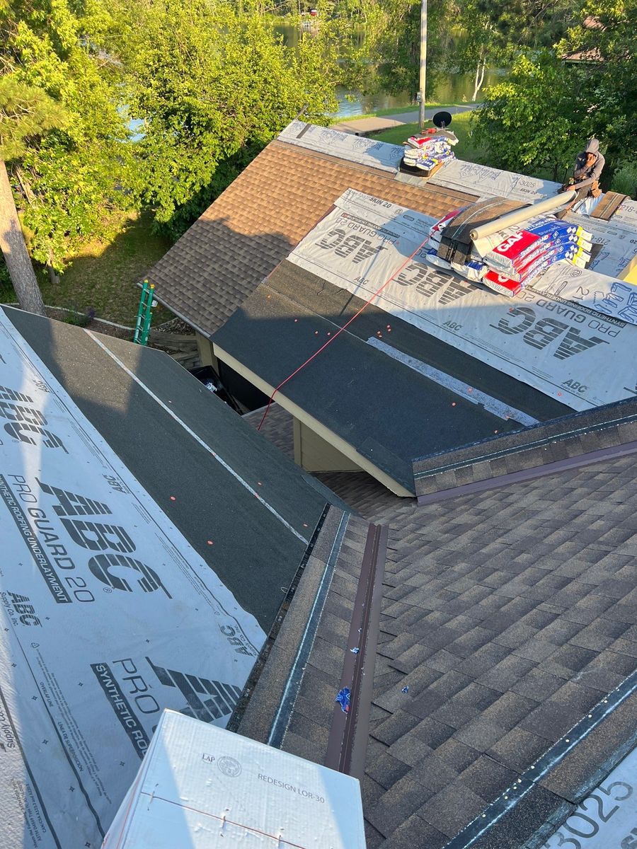 Asphalt Shingle Roofing Installation for Patriot Roofing Plus LLC in Pequot Lakes, MN