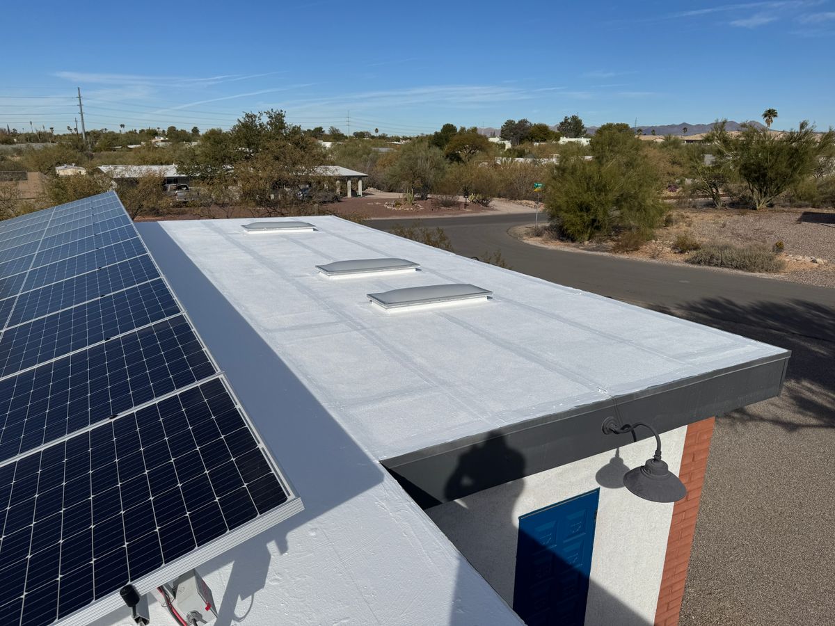 Roof Coating for Eco Form Construction in Tucson, AZ