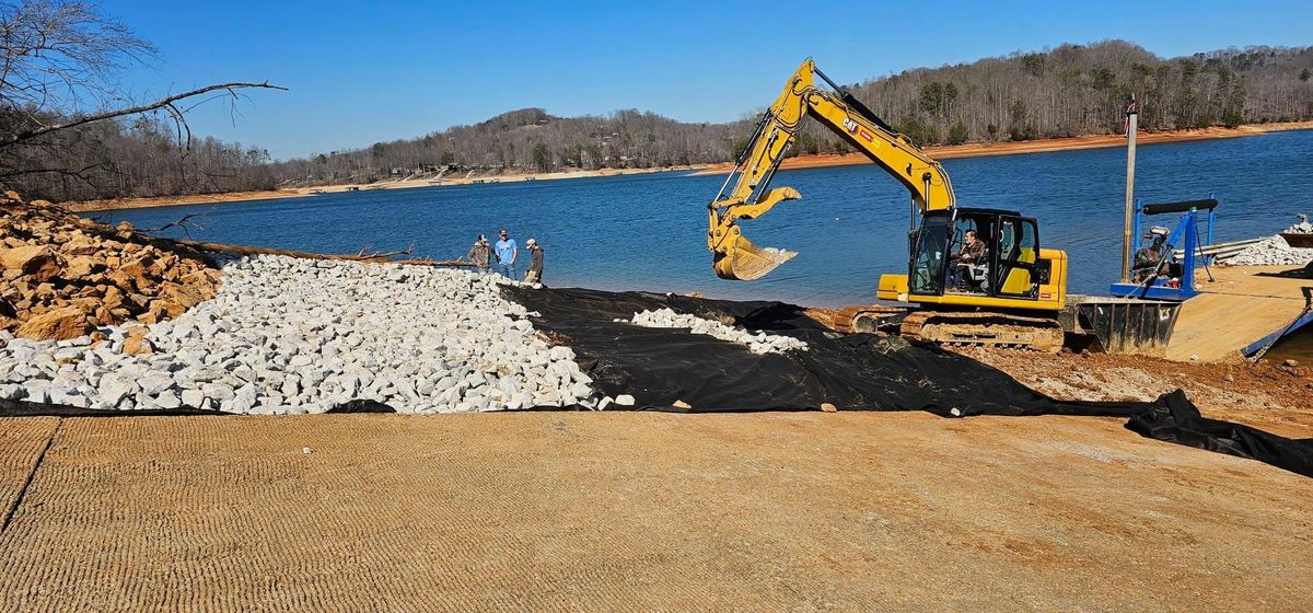 Shoreline Stabilization for Restoration Shoreline Norris Lake Rip Rap in Norris Lake, TN