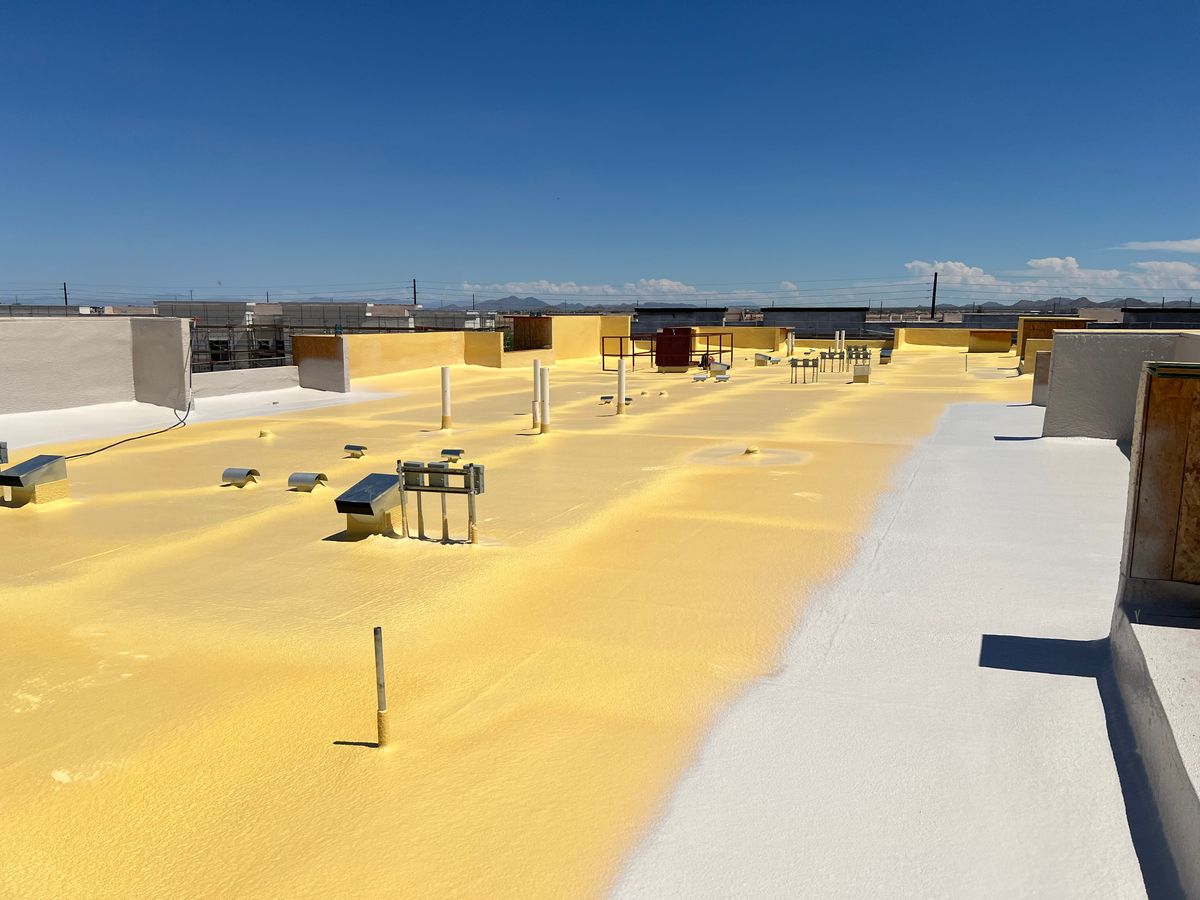 Specialize in commercial Silicone Coating for Sam’s Quality Roofing in Laveen Village, AZ