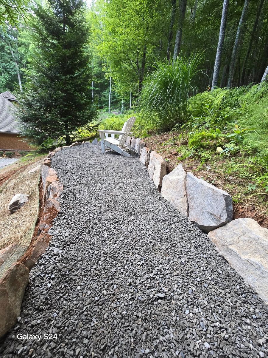 Mulching for C4 TrueVision Renovations in Asheville, NC